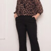 Bata em Crepe Animal Print Plus Size