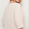 Blusa em Crepe Gola Degagê Plus Size