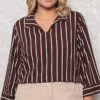 Blusa Listrada Plus Size
