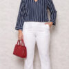 Blusa Listrada Plus Size