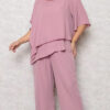 Conjunto Festa Bordado Manual Assimétrico Plus Size