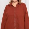 Conjunto Social Manga Longa Prespontado Plus Size