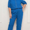 Conjunto Social Manga Longa Prespontado Plus Size