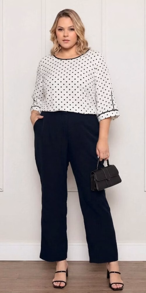 Conjunto Social Poás Plus Size