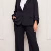Conjunto Terno Alfaiataria com Elastano 2 Botões Plus Size