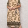 Vestido Plus Size Midi Estampa Barrada