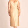 Vestido Midi Festa Zibeline com Echarpe Plus Size
