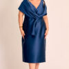 Vestido Midi Festa Zibeline com Echarpe Plus Size