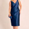 Vestido Midi Festa Zibeline com Echarpe Plus Size