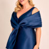 Vestido Midi Festa Zibeline com Echarpe Plus Size