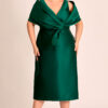Vestido Midi Festa Zibeline com Echarpe Plus Size