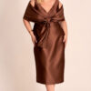 Vestido Midi Festa Zibeline com Echarpe Plus Size