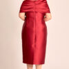 Vestido Midi Festa Zibeline com Echarpe Plus Size