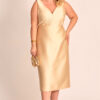 Vestido Midi Festa Zibeline com Echarpe Plus Size