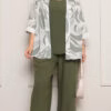 Trijunto Kimono Estampado Plus Size