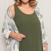 Trijunto Kimono Estampado Plus Size