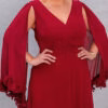 Vestido Plus Size de Festa Capa Curta com Fru-Fru