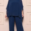 Conjunto Festa Plus Size Blusa Capa Bordada a Mão